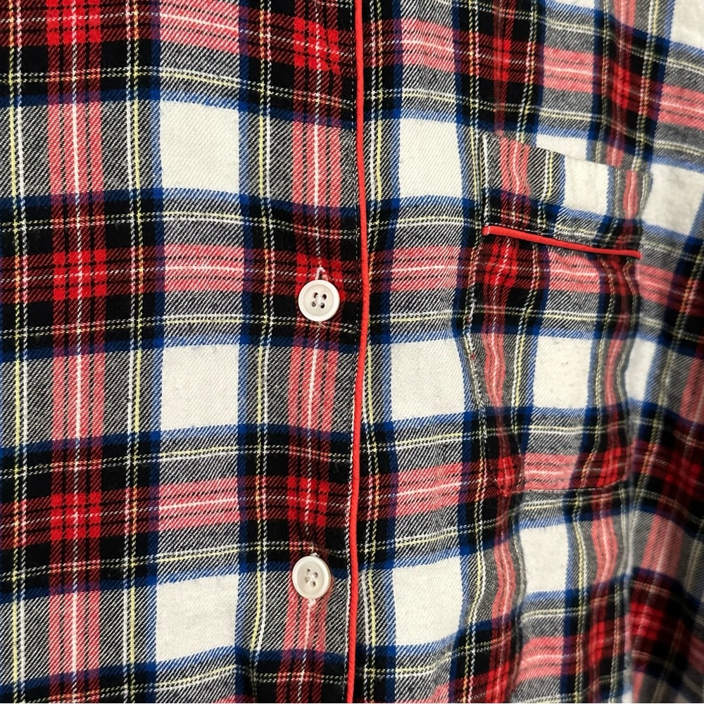 J.Crew Whiteout Plaid Flannel Pajama Set - Picture 4 of 11